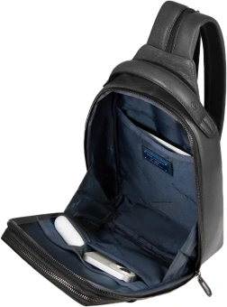Рюкзак слинг мужской Piquadro Solm CA7028S141/N черный натур.кожа - купить недорого с доставкой в интернет-магазине