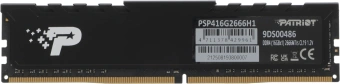 Память DDR4 16GB 2666MHz Patriot PSP416G2666H1 Signature Premium RTL PC4-21300 CL19 DIMM 288-pin 1.2В dual rank с радиатором Ret - купить недорого с доставкой в интернет-магазине