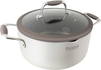 Кастрюля Rondell Latte RDA-532 3.5л. d=24см (с крышкой) бежевый - купить недорого с доставкой в интернет-магазине