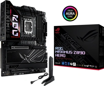 Материнская плата Asus ROG MAXIMUS Z890 HERO Soc-1851 Intel Z890 4xDDR5 ATX AC`97 8ch(7.1) 5Gigabit + 2.5Gigabit Ethernet RAID+HDMI - купить недорого с доставкой в интернет-магазине