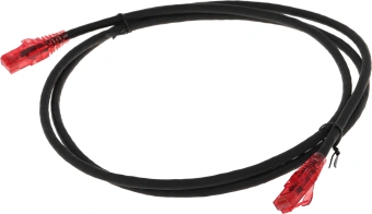 Патч-корд Hyperline PC-LPM-UTP-RJ45-RJ45-C5e-1.5M-LSZH-BK UTP RJ-45 вил.-вилка RJ-45 кат.5E 1.5м черный LSZH 24AWG - купить недорого с доставкой в интернет-магазине