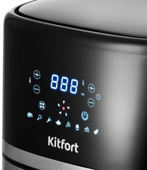 Аэрогриль Kitfort КТ-2221 1500Вт черный/серебристый - купить недорого с доставкой в интернет-магазине