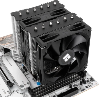 Устройство охлаждения(кулер) Thermalright Peerless Assassin 120 SE V2 нет подсветки Soc-AM5/AM4/1200/1700/1851 серебристый/черный 4-pin 29.5dB Al+Cu 730gr Ret (PA120-SE-V2) - купить недорого с доставкой в интернет-магазине