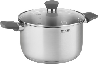 Кастрюля Rondell Strike RDS-1663 8л. d=26см (с крышкой) стальной - цена, купить или заказать с доставкой в интернет-магазине Кастрюля Rondell Strike RDS-1663 8л. d=26см (с крышкой) стальной - купить недорого с доставкой в интернет-магазине