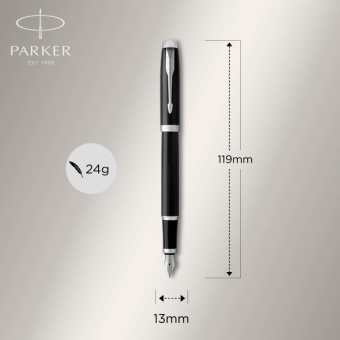 Набор ручек Parker IM Core FK221 (2093215) Black CT сталь нержавеющая подар.кор. ручка перьевая, ручка шариковая - купить недорого с доставкой в интернет-магазине