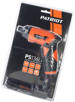 Отвертка аккум. Patriot PS 136 аккум. патрон:держатель бит 1/4" (180201303) - купить недорого с доставкой в интернет-магазине