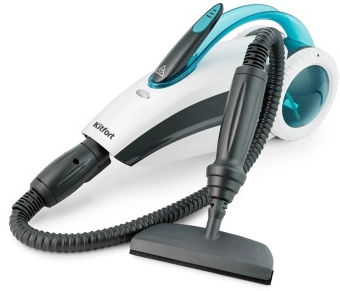 Швабра паровая Kitfort КТ-1003 1500Вт голубой/белый - купить недорого с доставкой в интернет-магазине