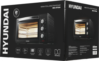 Мини-печь Hyundai MIO-HY090 20л. 1380Вт черный - цена, купить или заказать с доставкой в интернет-магазине Мини-печь Hyundai MIO-HY090 20л. 1380Вт черный - купить недорого с доставкой в интернет-магазине