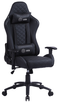 Кресло игровое Cactus CS-CHR-030BL черный эко.кожа с подголов. крестов. сталь - купить недорого с доставкой в интернет-магазине