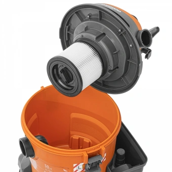 Строительный пылесос Daewoo DAVC 2514S 1400Вт (уборка: сухая/влажная/выдув/сбор воды) серый - купить недорого с доставкой в интернет-магазине