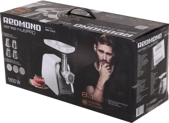 Мясорубка Redmond RMG-1216-8 1200Вт белый/серебристый - купить недорого с доставкой в интернет-магазине
