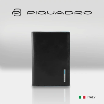 Обложка для паспорта Piquadro Blue Square PP5255B2/N черный натур.кожа - купить недорого с доставкой в интернет-магазине