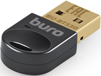 Адаптер USB Buro BU-BT530 Bluetooth 5.3+EDR class 1.5 20м черный - купить недорого с доставкой в интернет-магазине