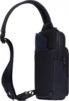 Рюкзак слинг мужской Piquadro Cronus CA6686S134/BLU синий кожа - купить недорого с доставкой в интернет-магазине