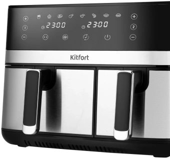 Аэрогриль Kitfort КТ-2261 8.2л 2700Вт черный/серебристый - купить недорого с доставкой в интернет-магазине