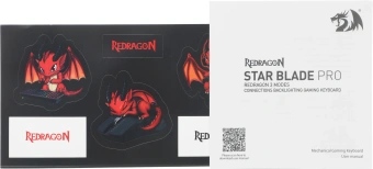 Клавиатура Redragon Star Blade Pro механическая черный/серый USB беспроводная BT/Radio for gamer LED (72653) кабель 1.5м - купить недорого с доставкой в интернет-магазине