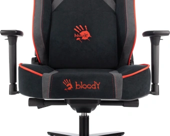 Кресло игровое A4Tech Bloody GC-680 черный/серый искусственная замша с подголов. крестов. металл - купить недорого с доставкой в интернет-магазине