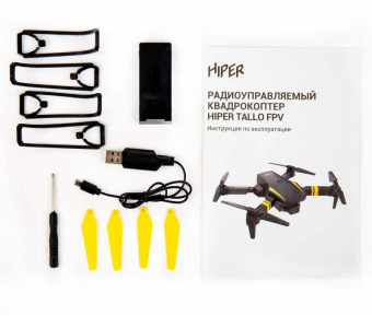 Квадрокоптер Hiper Tallo FPV HQC-0029 VGA WiFi ПДУ черный/оранжевый - купить недорого с доставкой в интернет-магазине