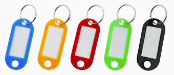 Бирка для ключей Silwerhof 1412738 инфо-окно ассорти (упак.:100шт) пластиковый пакет - купить недорого с доставкой в интернет-магазине