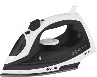 Утюг Vitek Metropolis 8338-VT-01 2200Вт черный/белый - купить недорого с доставкой в интернет-магазине