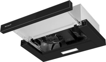 Вытяжка встраиваемая Weissgauff TEL 500 Glass черный управление: кулисные переключатели (1 мотор) - купить недорого с доставкой в интернет-магазине