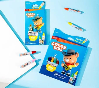 Восковые мелки Deli EC221-12 трехгр. 12цв. (12шт) дл.75мм д.11мм картон.кор./европод. - купить недорого с доставкой в интернет-магазине