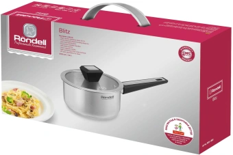 Ковш Rondell Blitz RDS-1888 1.4л. d=16см (с крышкой) стальной - купить недорого с доставкой в интернет-магазине