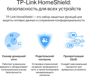 Роутер беспроводной TP-Link Archer AX55 AX3000 10/100/1000BASE-TX/4G ready черный - купить недорого с доставкой в интернет-магазине