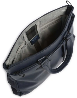 Деловая сумка мужская Piquadro Russel CA4021W137/BLU с отделением для ноутбука 15.6" синяя натур.кожа - купить недорого с доставкой в интернет-магазине