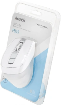 Мышь A4Tech Fstyler FB35 белый/серый оптическая 2000dpi беспров. BT/Radio USB для ноутбука 6but (FB35 ICY WHITE) - купить недорого с доставкой в интернет-магазине