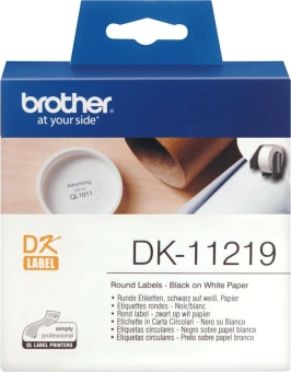 Картридж ленточный Brother DK11219 черный на белом 12 для Brother QL-5X0, QL-7X00, QL-8X0, QL-10X0, QL-1X10 - купить недорого с доставкой в интернет-магазине