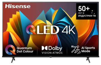 Телевизор QLED Hisense 75" 75E7Q черный 4K Ultra HD 60Hz DVB-T DVB-T2 DVB-C DVB-S DVB-S2 USB WiFi Smart TV - купить недорого с доставкой в интернет-магазине