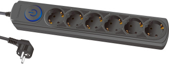 Сетевой фильтр Ippon BK-6-EU-3-10-B 3м (6 розеток) черный (коробка) - купить недорого с доставкой в интернет-магазине