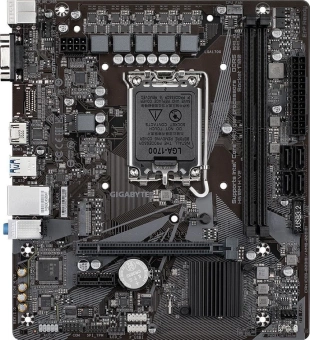 Материнская плата Gigabyte H610M H V2 Soc-1700 Intel H610 2xDDR5 mATX AC`97 8ch(7.1) GbLAN+VGA+HDMI - купить недорого с доставкой в интернет-магазине
