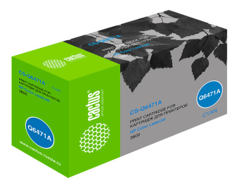 Картридж лазерный Cactus CS-Q6471A Q6471A голубой (4000стр.) для HP CLJ 3600 - купить недорого с доставкой в интернет-магазине