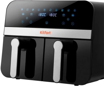 Аэрогриль Kitfort КТ-2272 2400Вт черный/серебристый - купить недорого с доставкой в интернет-магазине