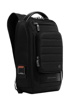 Рюкзак слинг мужской Piquadro Oberon CA7277W150/N черный нейлон/натур.кожа - купить недорого с доставкой в интернет-магазине