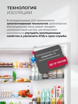 Холодильник Lex LKB185WIDMax 2-хкамерн. белый глянц. инвертер - купить недорого с доставкой в интернет-магазине