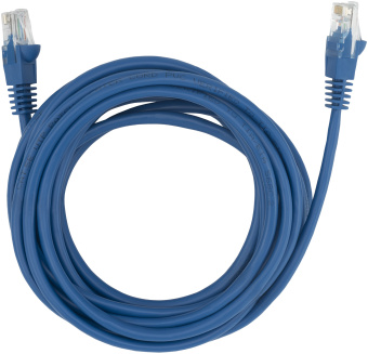 Патч-корд Buro UTP 4 пары cat.5E CCA molded 5м синий RJ-45 (m)-RJ-45 (m) - купить недорого с доставкой в интернет-магазине