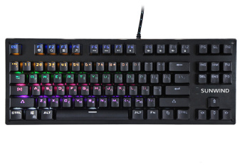 Клавиатура SunWind SW-K900G механическая черный USB Multimedia for gamer LED - купить недорого с доставкой в интернет-магазине