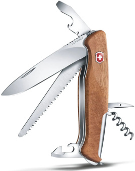Нож перочинный Victorinox RangerWood 55 (0.9561.63) 130мм 10функц. дерево карт.коробка - купить недорого с доставкой в интернет-магазине