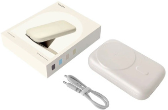 Мобильный аккумулятор Solove Mi W13 10000mAh QC3.0/PD3.0 20W 3A USB-C беспров.зар. белый (W13 WHITE RUS) - купить недорого с доставкой в интернет-магазине