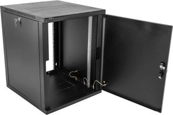 Шкаф коммутационный ЦМО (ШРН-9.650.1-9005) настенный 9U 600x658мм пер.дв.металл 200кг черный 600мм 180град. - купить недорого с доставкой в интернет-магазине