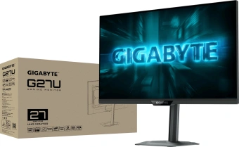 Монитор Gigabyte 27" G27U черный IPS LED 16:9 HDMI матовая HAS Piv 350cd 178гр/178гр 3840x2160 160Hz G-Sync FreeSync Premium DP 4K USB 6.96кг - купить недорого с доставкой в интернет-магазине