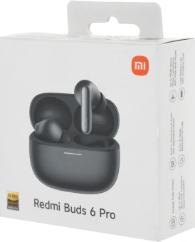Гарнитура внутриканальные Xiaomi Redmi Buds 6 Pro черный беспроводные bluetooth в ушной раковине (BHR9307GL) - купить недорого с доставкой в интернет-магазине