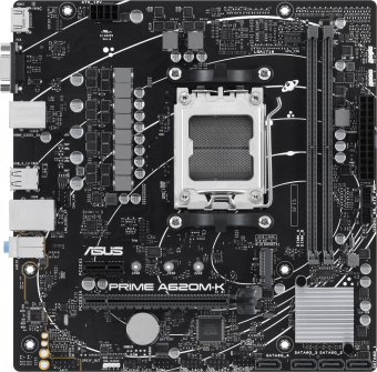 Материнская плата Asus PRIME A620M-K SocketAM5 AMD A620 2xDDR5 mATX AC`97 8ch(7.1) GbLAN RAID+VGA+HDMI - купить недорого с доставкой в интернет-магазине