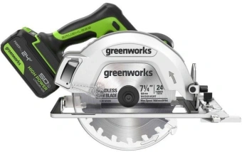 Циркулярная пила (дисковая) Greenworks GD24CS (ручная) D диска.:185мм (1500907CUG) - купить недорого с доставкой в интернет-магазине