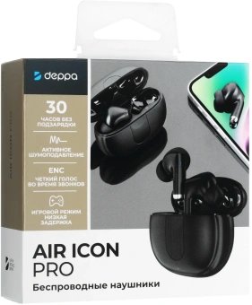 Гарнитура внутриканальные Deppa 44195 черный беспроводные bluetooth в ушной раковине - купить недорого с доставкой в интернет-магазине