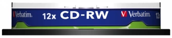 Диск CD-RW Verbatim 700Mb 12x Cake Box (10шт) (43480) - купить недорого с доставкой в интернет-магазине