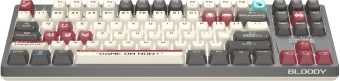 Клавиатура A4Tech S87 Pixels механическая серый/белый USB for gamer LED кабель 1.8м - купить недорого с доставкой в интернет-магазине